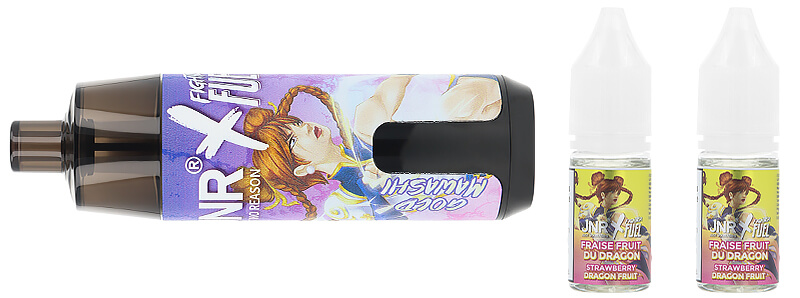 Box contents of JNR X Fighter Fuel's Gold Mawashi refillable puff
