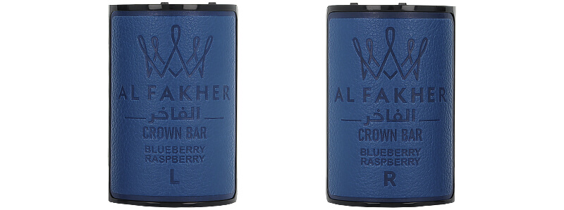 The pods of Al Fakher's Crown Bar Hyper Max Blueberry Raspberry 30K rechargeable puff