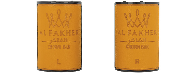 The pods of Al Fakher's Crown Bar Hyper Max Cool Mango 30K rechargeable puff