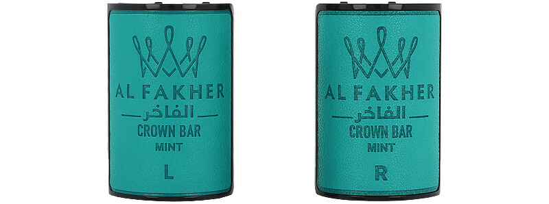 The pods of Al Fakher's Crown Bar Hyper Max Mint 30K rechargeable puff