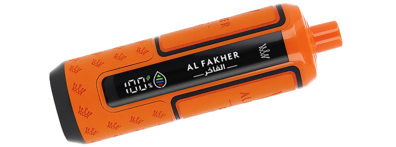 The screen of Al Fakher's Crown Bar Hyper Max Peach Ice 30K rechargeable puff