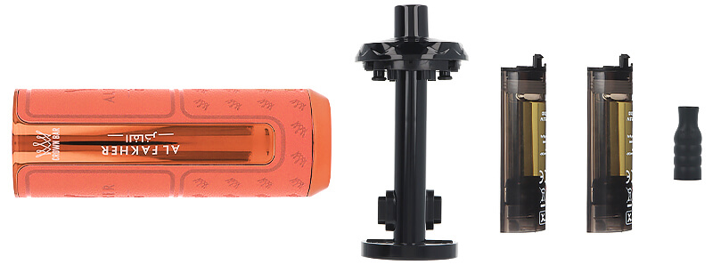 Le contenu de la boîte de la puff Hyper Max Prime Peach Ice 50K Crown Bar Al Fakher