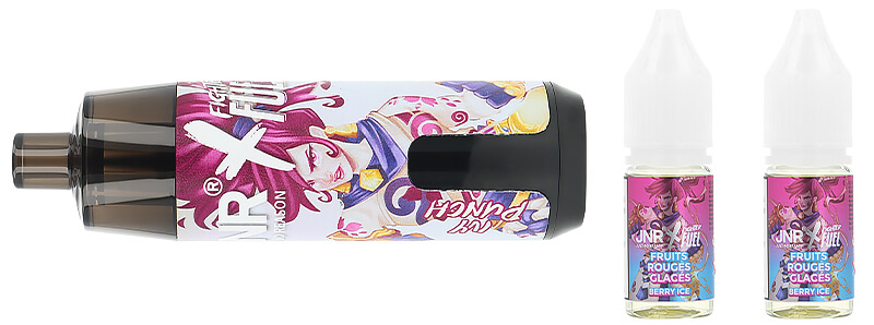 Box contents of JNR X Fighter Fuel's Ivy Punch refillable puff