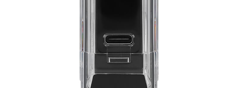The USB-C port of Lost Vape's Le Bar 45K Dragon Noir Glacé refillable puff
