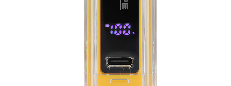 L'écran de la puff rechargeable Le Bar 45K Mangue Fruit de la Passion par Lost Vape