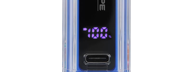 L'écran de la puff rechargeable Le Bar 45K Mr Blue par Lost Vape