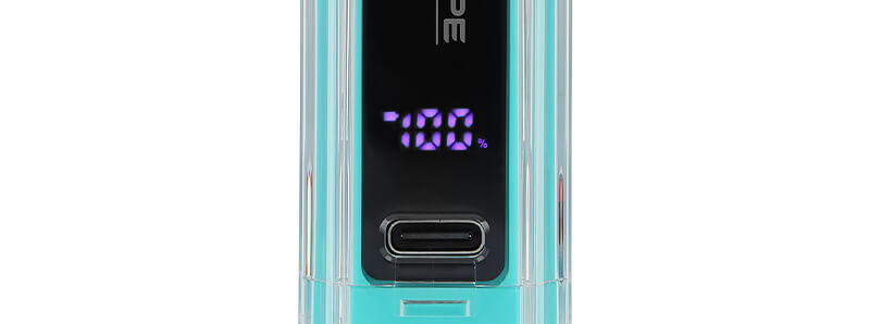 L'écran de la puff rechargeable Le Bar 45K Pomme Pêche Poire par Lost Vape