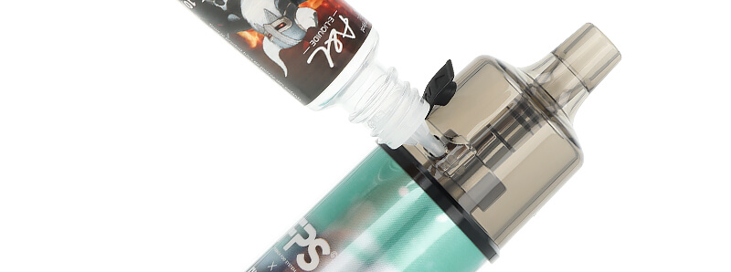 The filling of FPS' Enfer Menthol Extreme Ice refillable puff