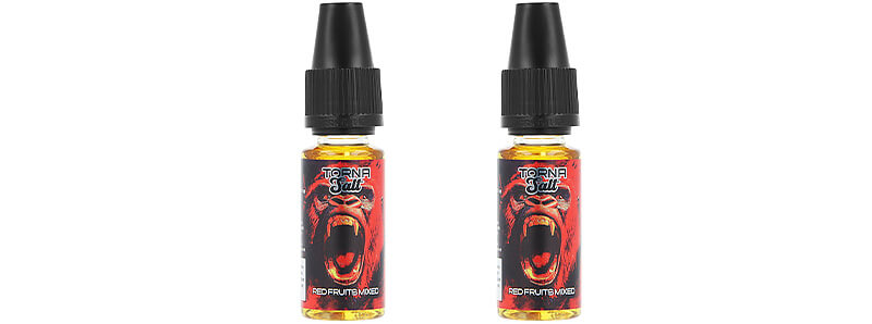 Les deux flacons de e-liquide Red Fruits Mixed de chez Torna-Bar