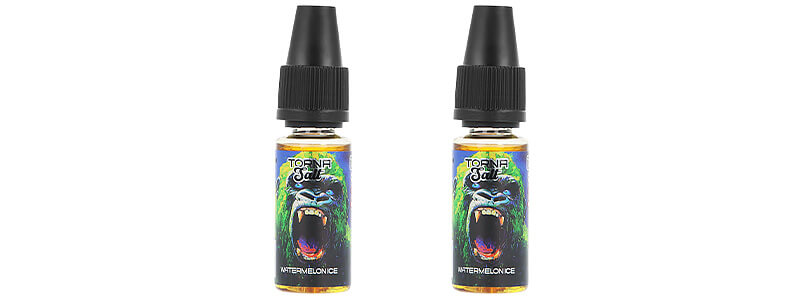 Les deux e-liquides Watermelon Ice de chez Torna-Bar