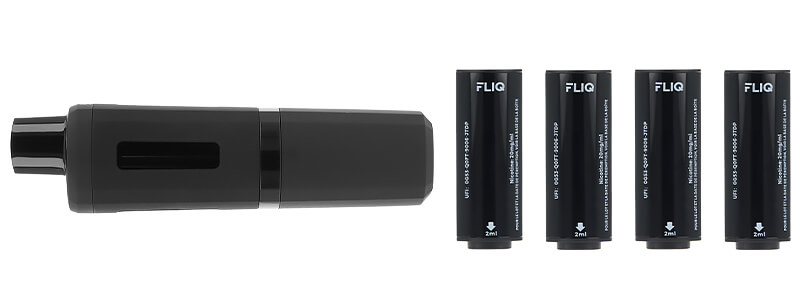 Le contenu de la boîte de la puff rechargeable Fliq de Vampire Vape