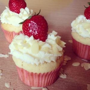 Cupcake fraise vanille