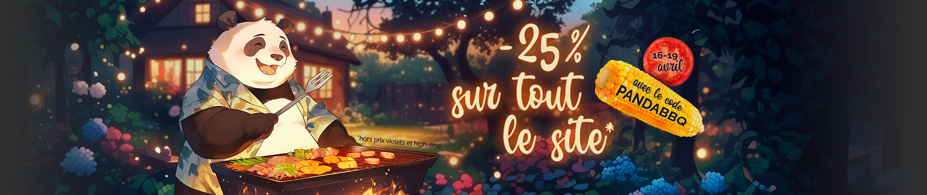 -25% sur tout le site avec le code PANDABBQ