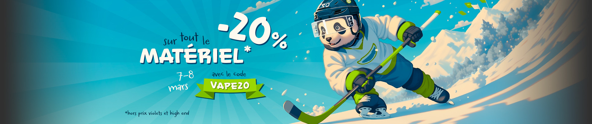 -20% sur tout le matériel